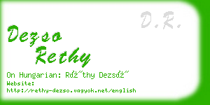 dezso rethy business card